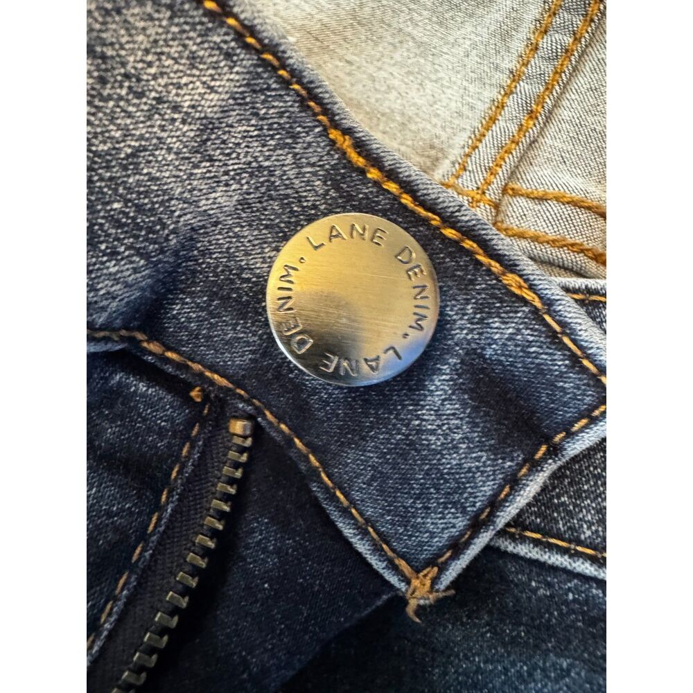 Lane Bryant Women's Denim Capri Jeans Size 28 Blue Stretch Mid Rise Plus Cropped
